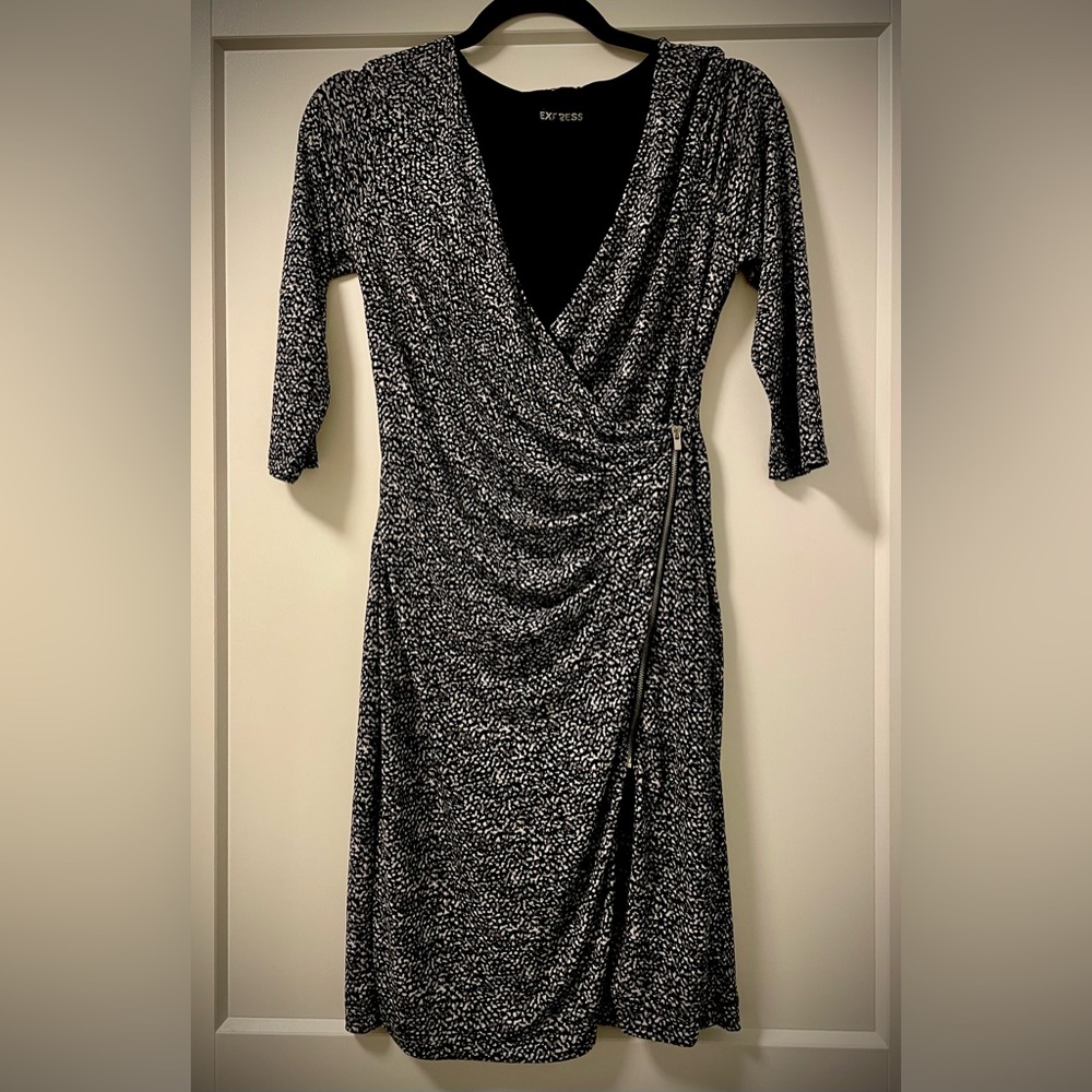 Quarter sleeve Express wrap dress - size : XS